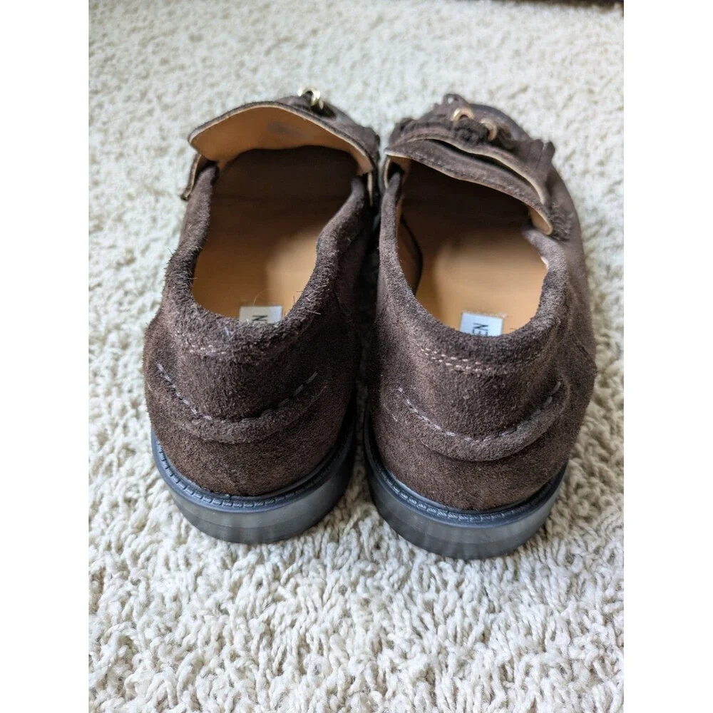 Steve Madden Brown Suade Leather Loafer with Tassels Women's Size 8.5M Slip On